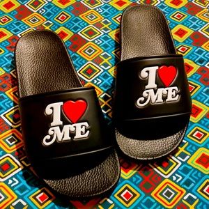 "I Love Me" Slides - NWOT - Women's size 39 / US size 8